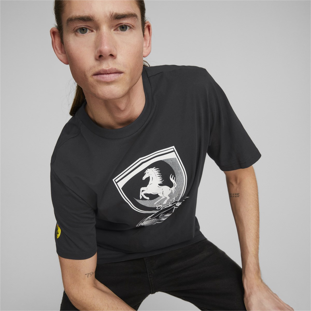 Ferrari Race Big Shield Tee Tonal