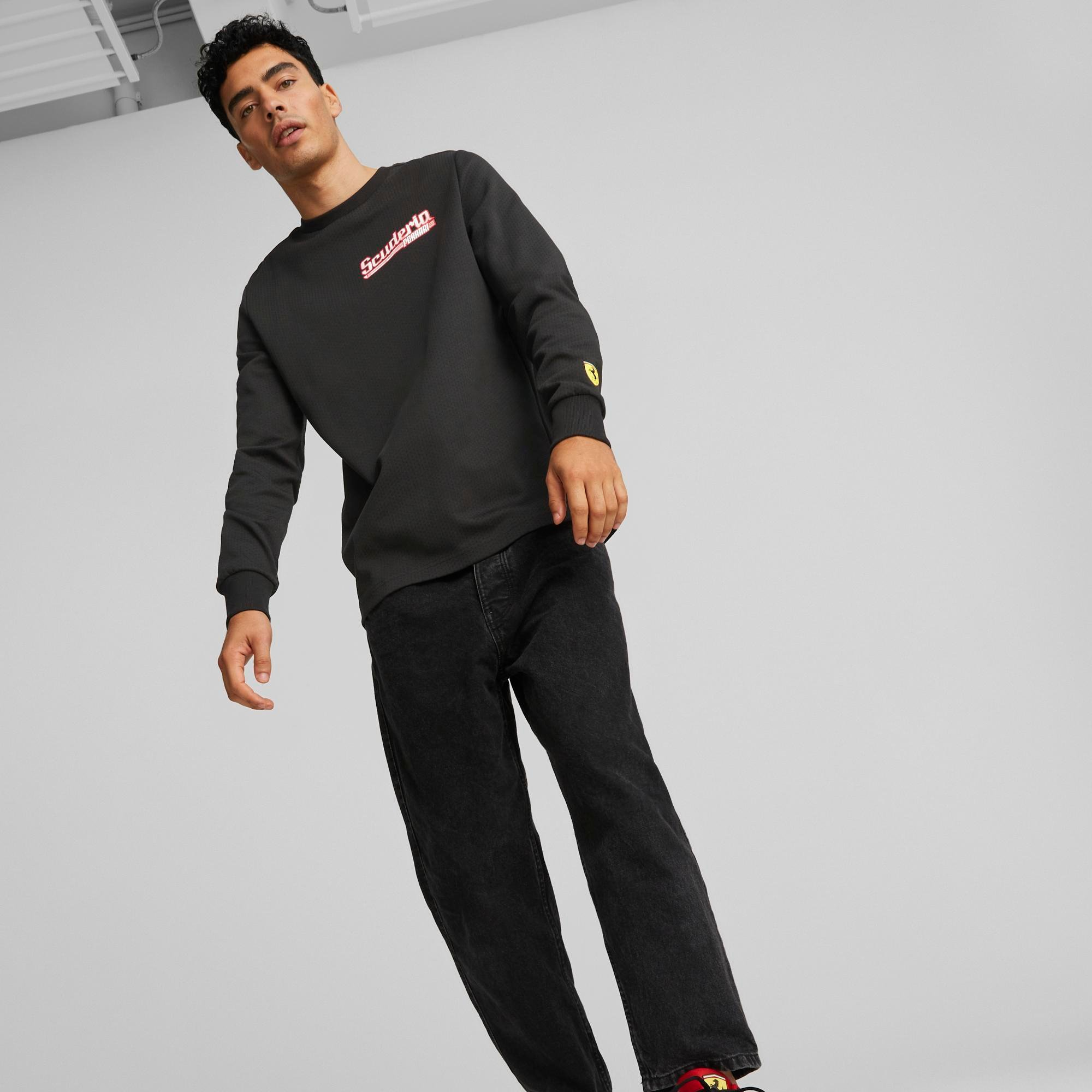 Ferrari Race Graphic Crew Erkek Sweatshirt