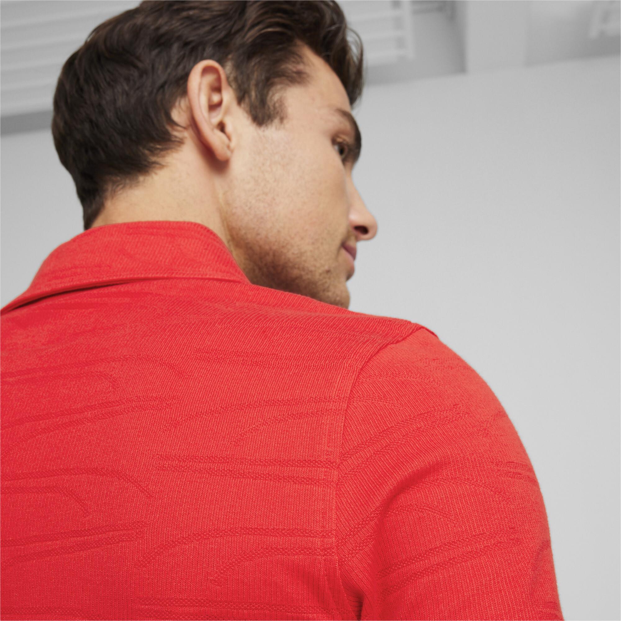 Ferrari Style Jacquard Polo Erkek T-shirt