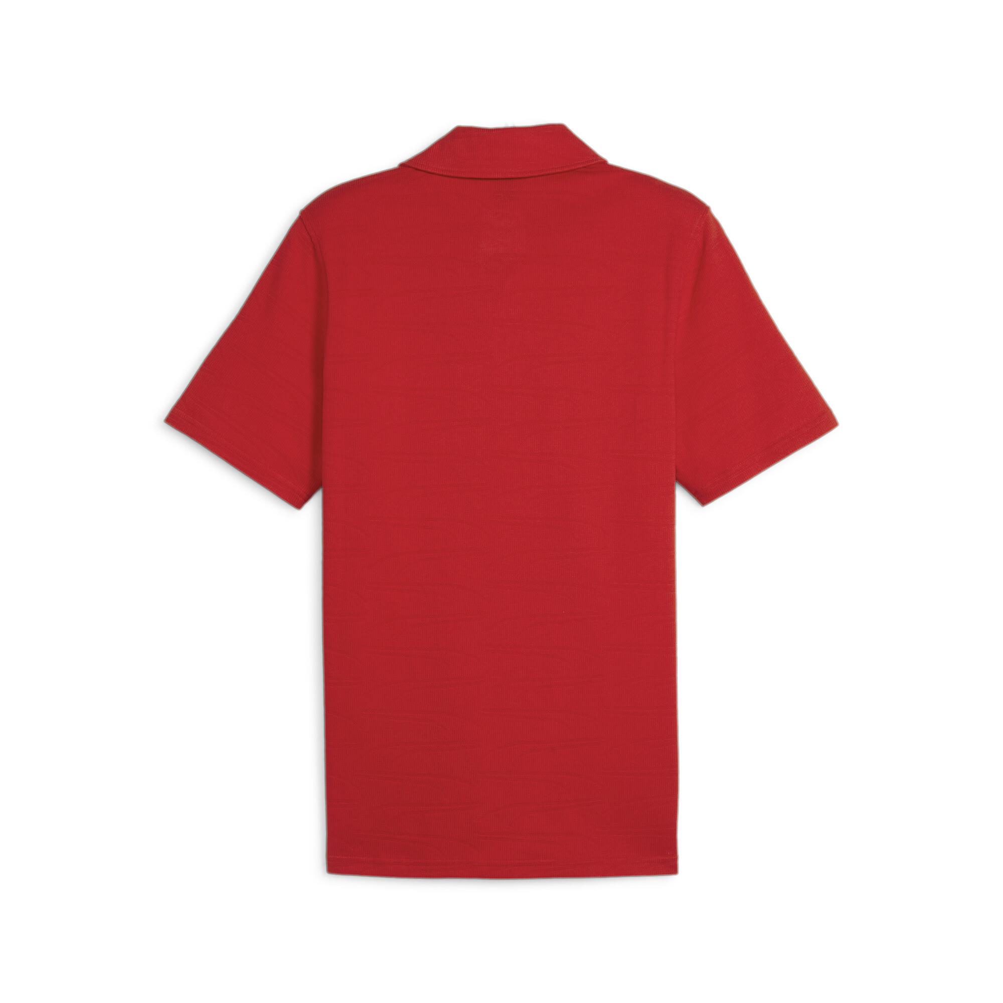 Ferrari Style Jacquard Polo Erkek T-shirt
