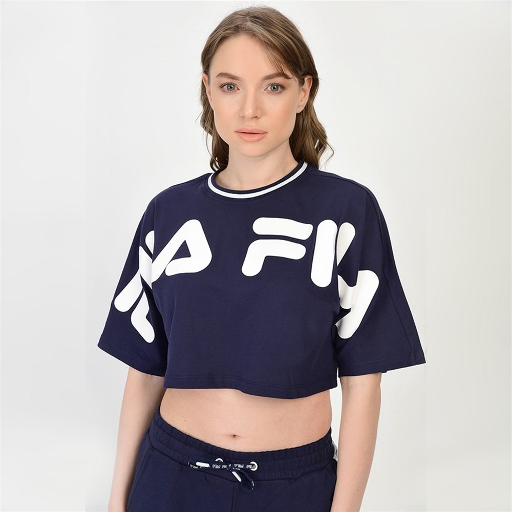 Fila Women Barr Cropped Wide Tee Kadın Üst & T-shirt - 687497_170