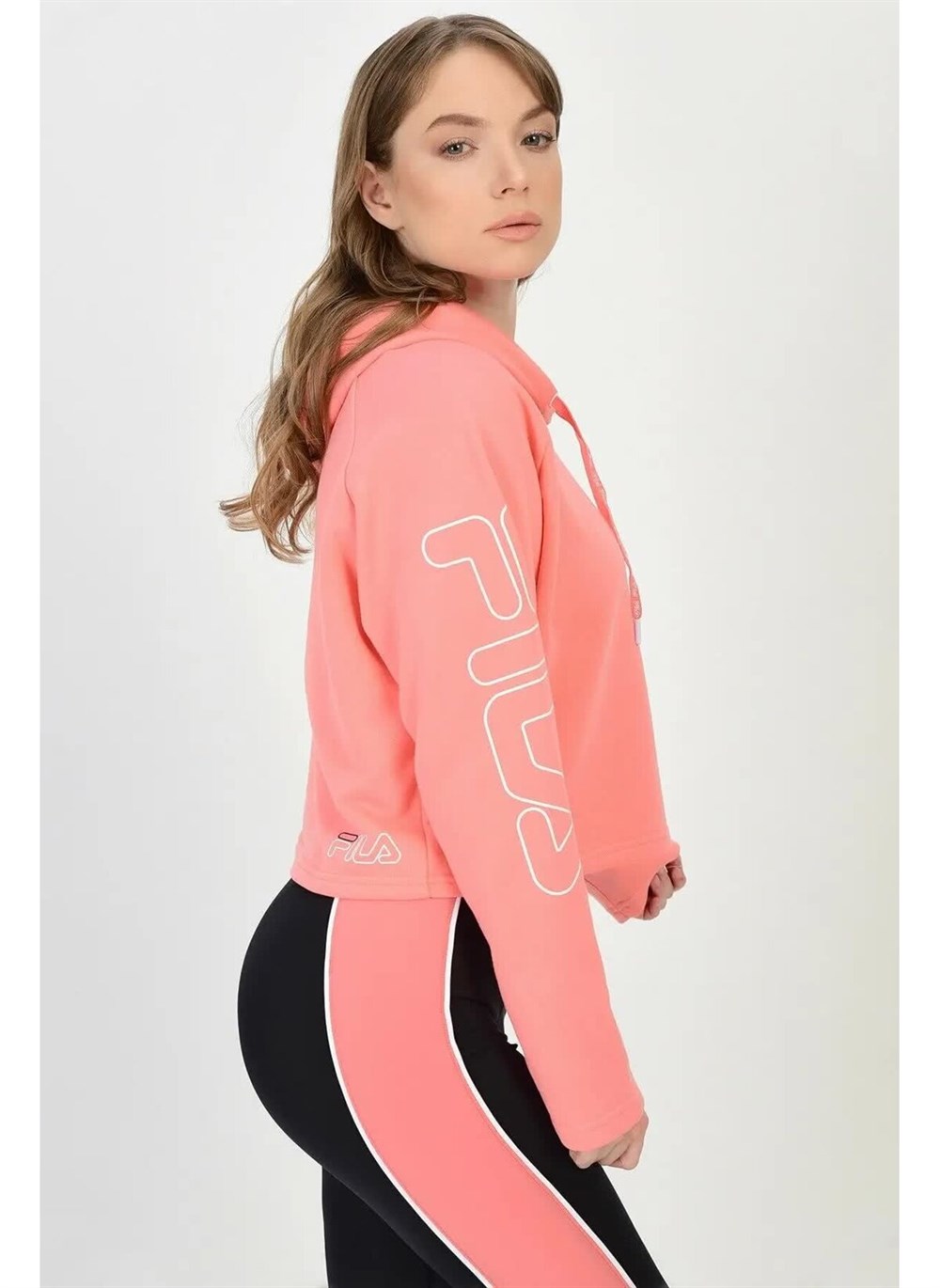 Fila Women Leanna Cropped Hoody Kadın Sweatshirts - 683075_A430