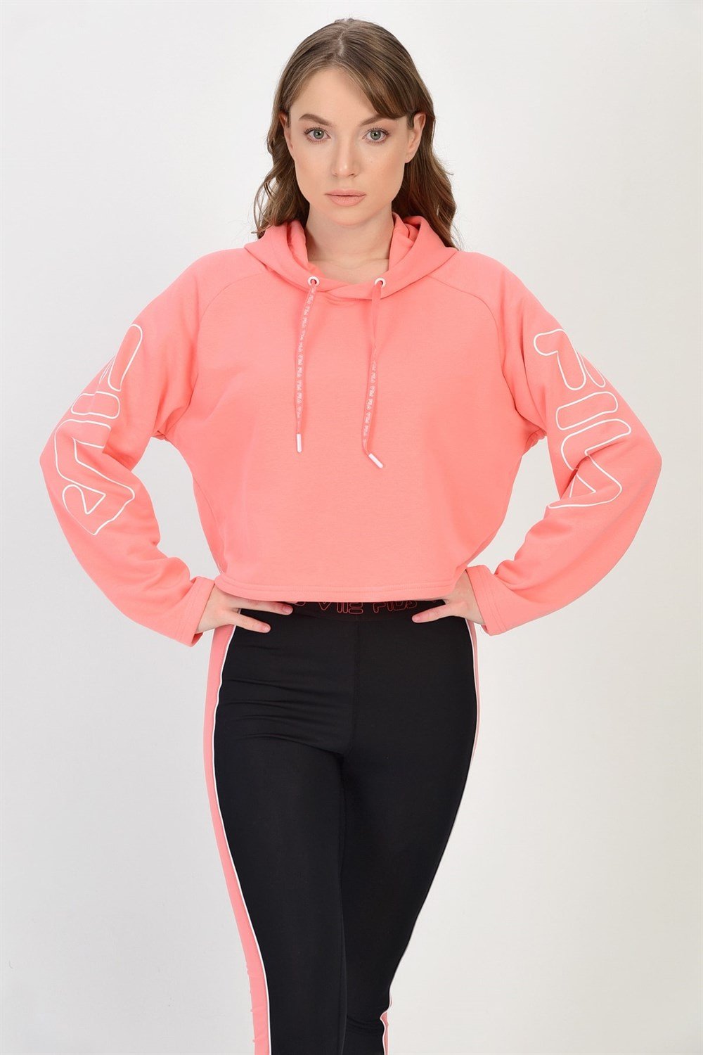 Fila Women Leanna Cropped Hoody Kadın Sweatshirts - 683075_A430