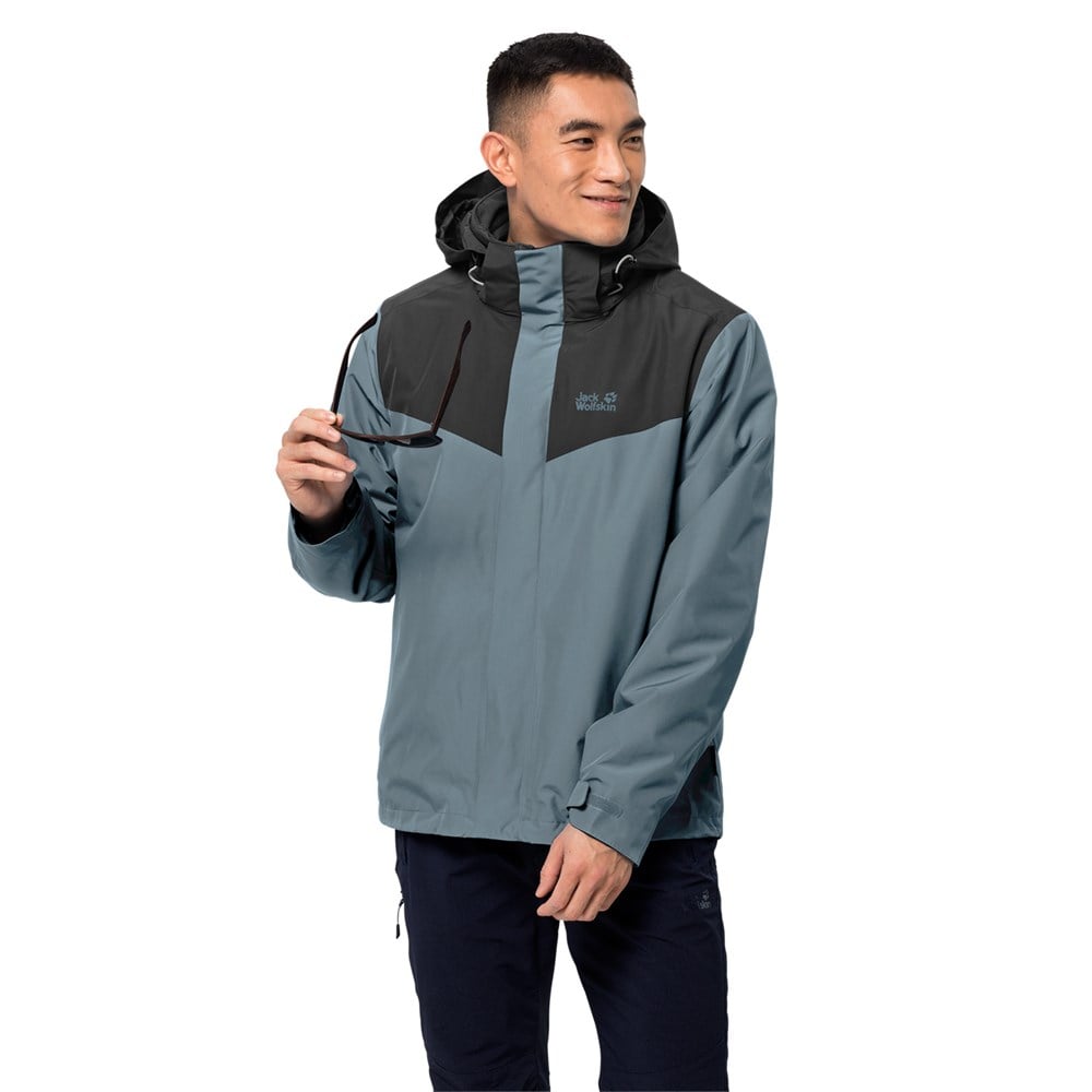 Jack Wolfskin Arland 3In1 M Erkek Gri Outdoor Ceket -1110711-6098
