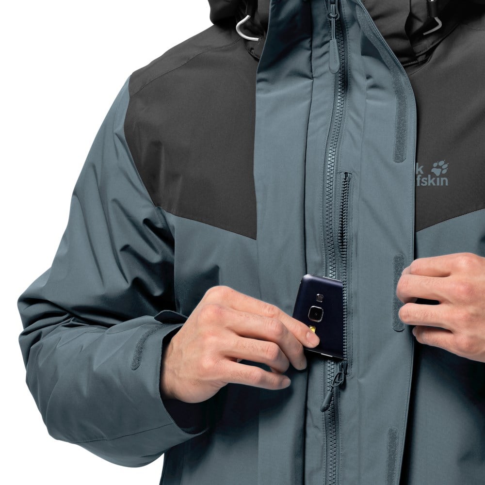 Jack Wolfskin Arland 3In1 M Erkek Gri Outdoor Ceket -1110711-6098