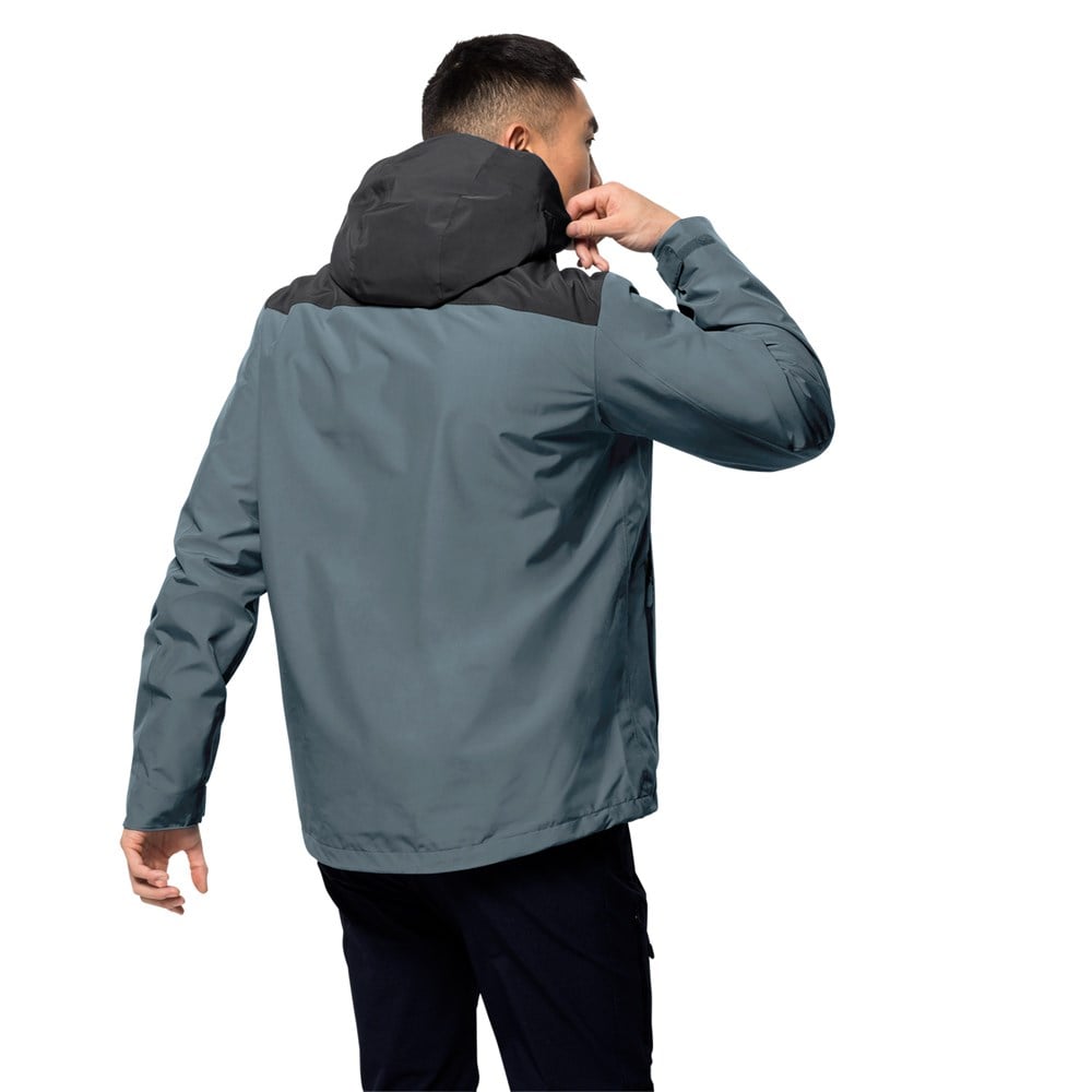 Jack Wolfskin Arland 3In1 M Erkek Gri Outdoor Ceket -1110711-6098