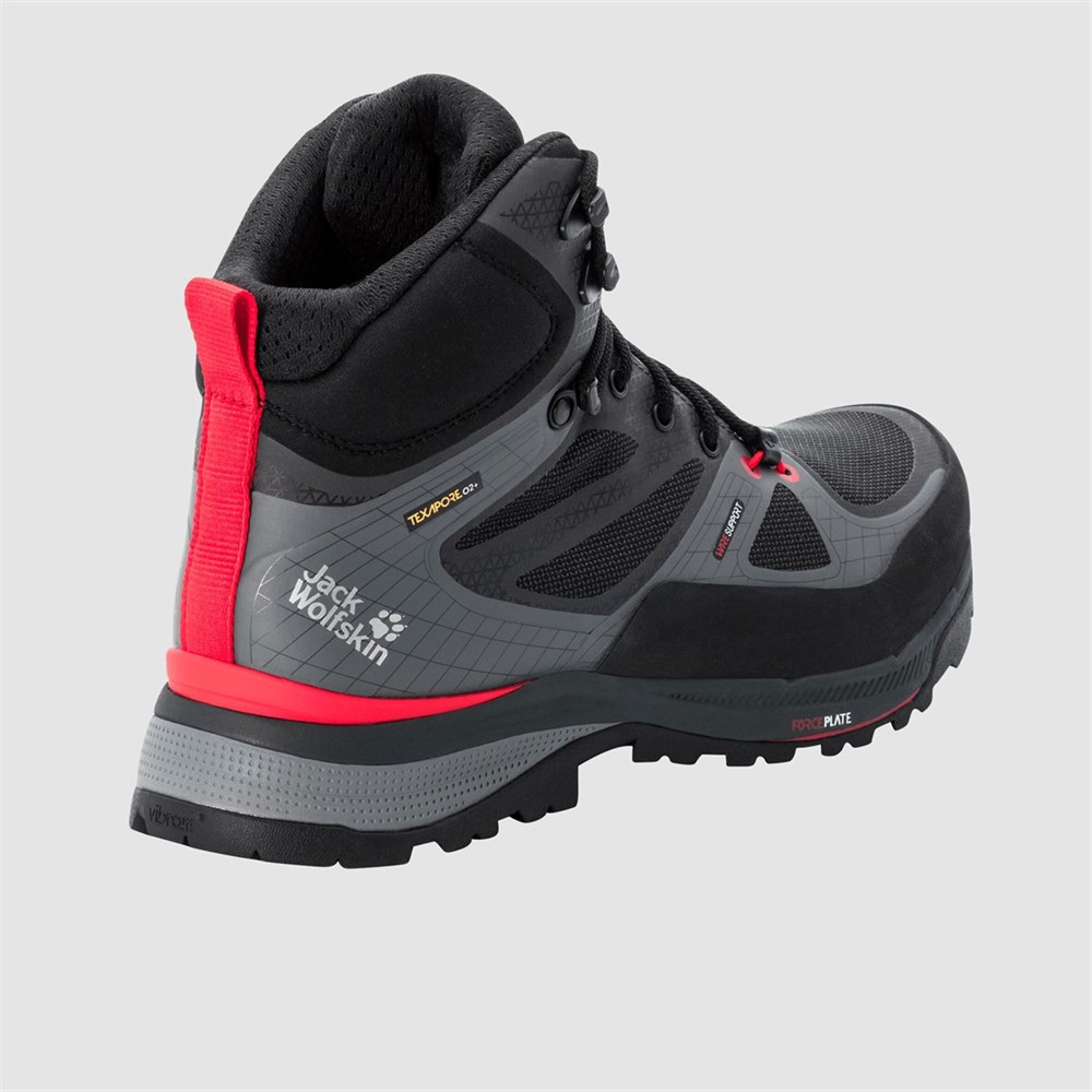 Jack Wolfskin Force Trekker Texapore Mıd M Erkek Siyah Outdoor Ayakkabı -4048601-6047