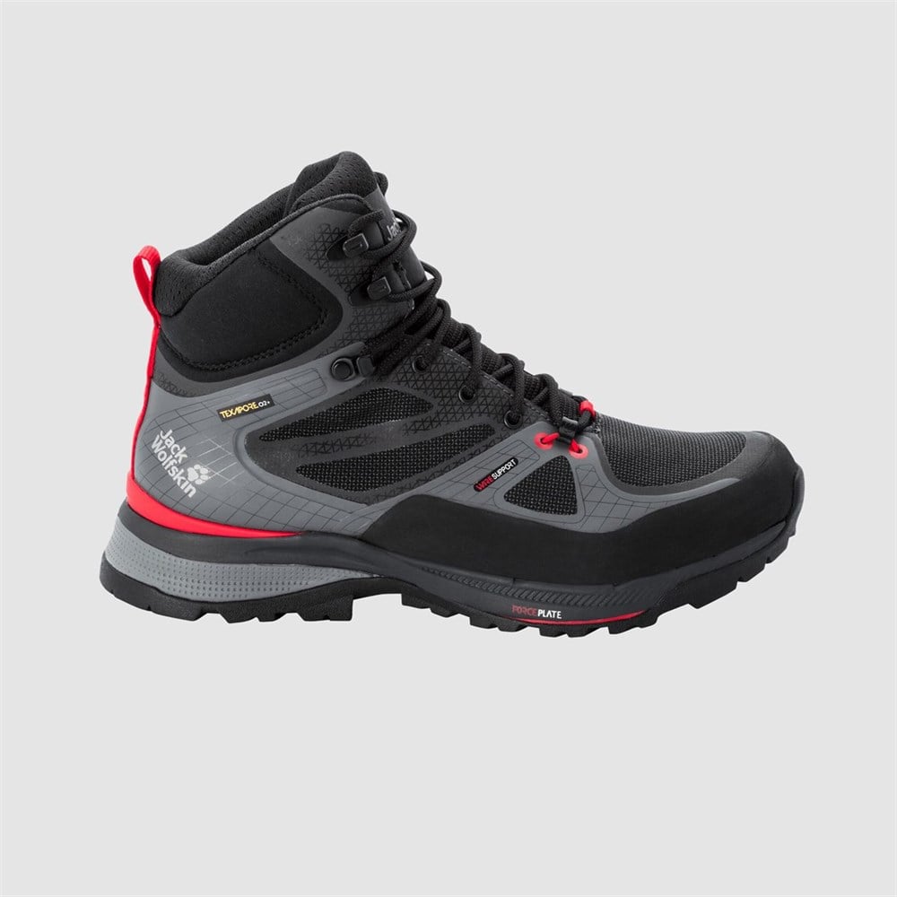 Jack Wolfskin Force Trekker Texapore Mıd M Erkek Siyah Outdoor Ayakkabı -4048601-6047