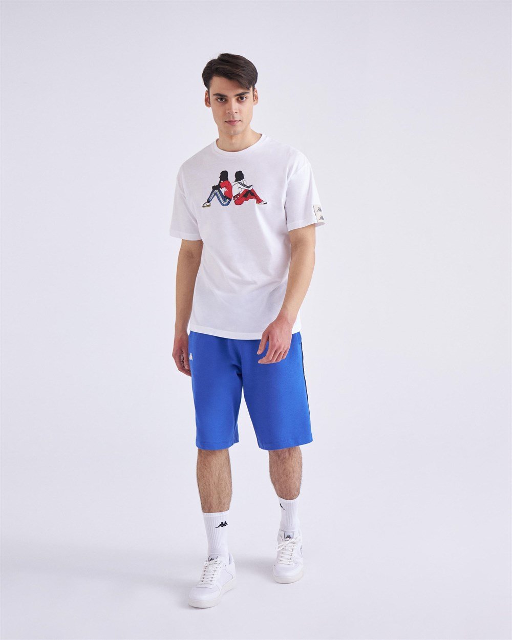 Kappa 222 Banda Pop Tk Erkek Beyaz Günlük T-shirt - 381G43W-ALQ