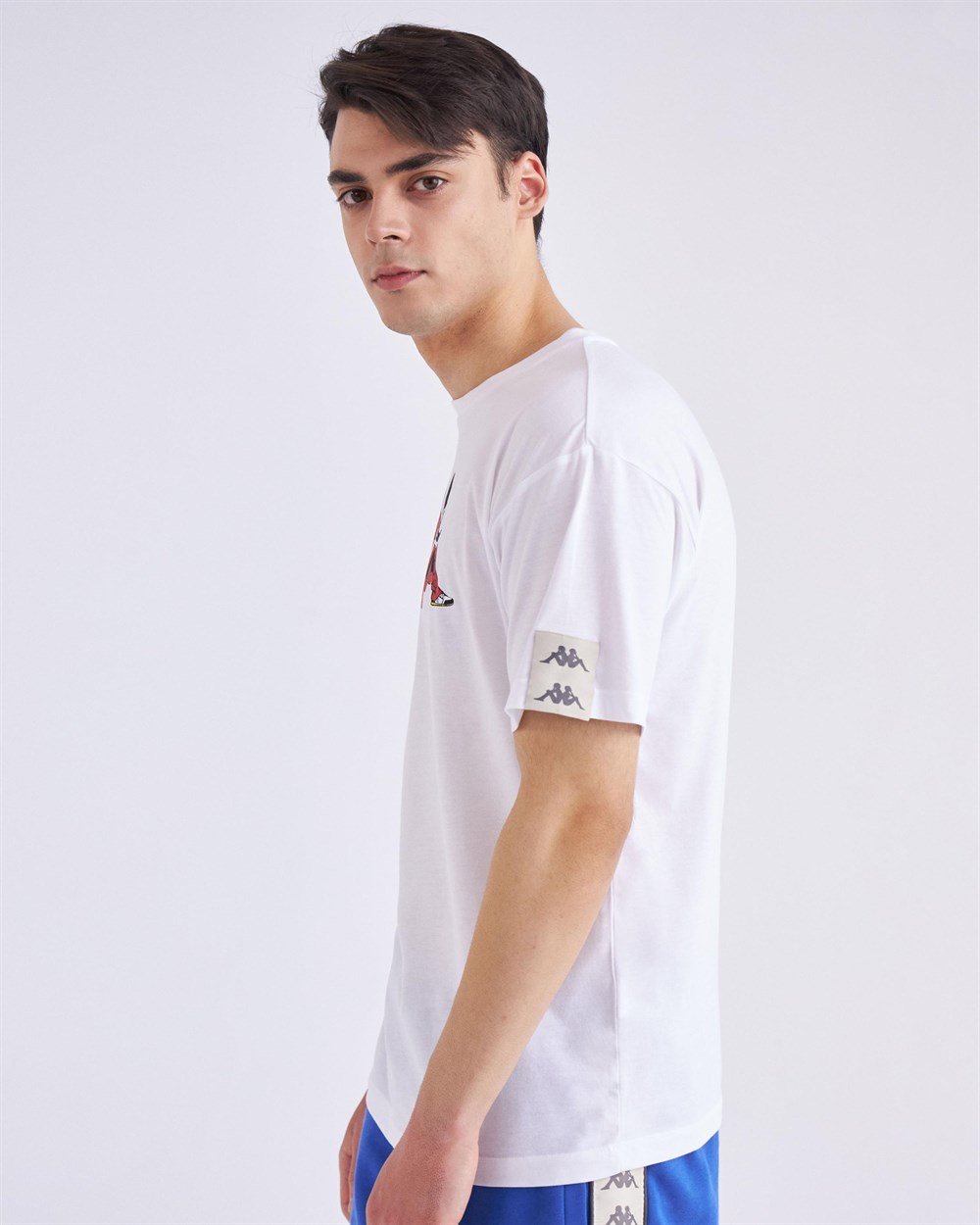 Kappa 222 Banda Pop Tk Erkek Beyaz Günlük T-shirt - 381G43W-ALQ