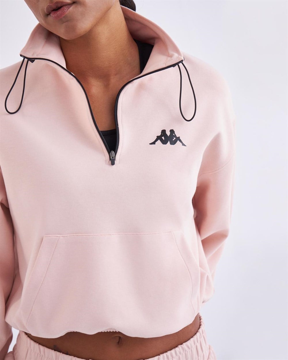 Kappa Authentic Letia Tk Kadın Pembe Günlük Sweatshirt - 381I2RW-W71