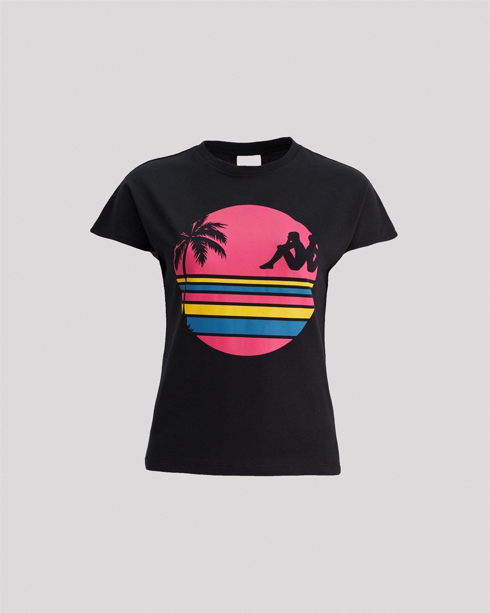Kappa Authentic Sand Pakita Tk Kadın Siyah Günlük T-shirt - 371E8CW-A0B-1