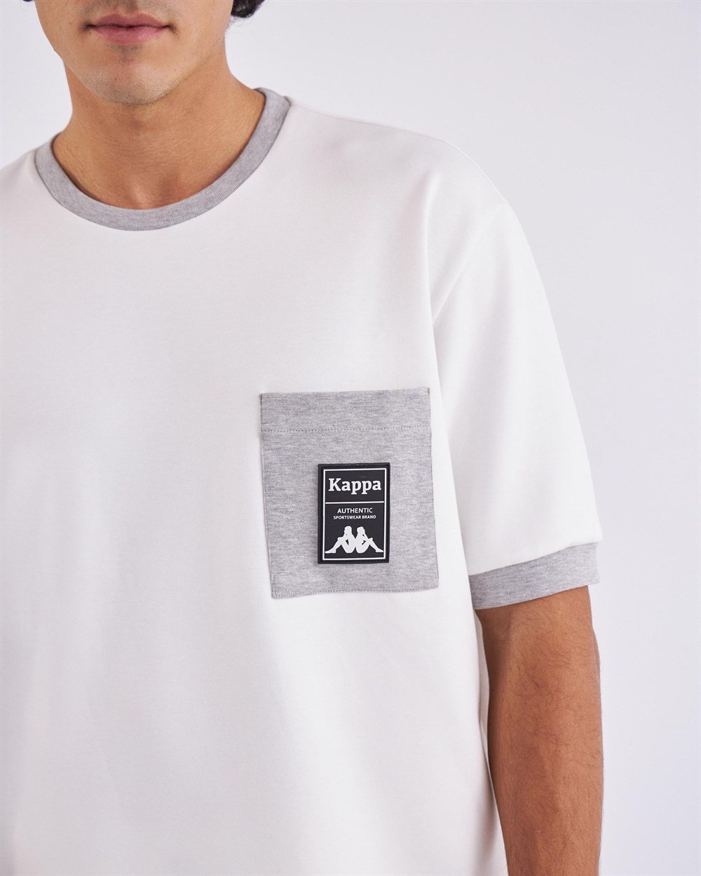 Kappa Authentic Tier One Lario Tk Erkek Beyaz Günlük T-shirt - 321F4TW-A0D