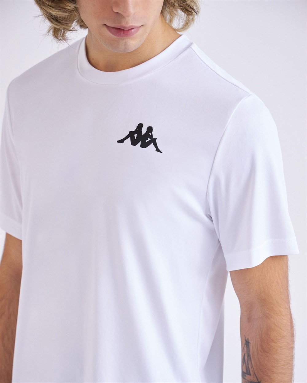 Kappa Kombat Crew Neck Tee Tk Erkek Beyaz Antrenman T-shirt - 341F1EW-A00-2