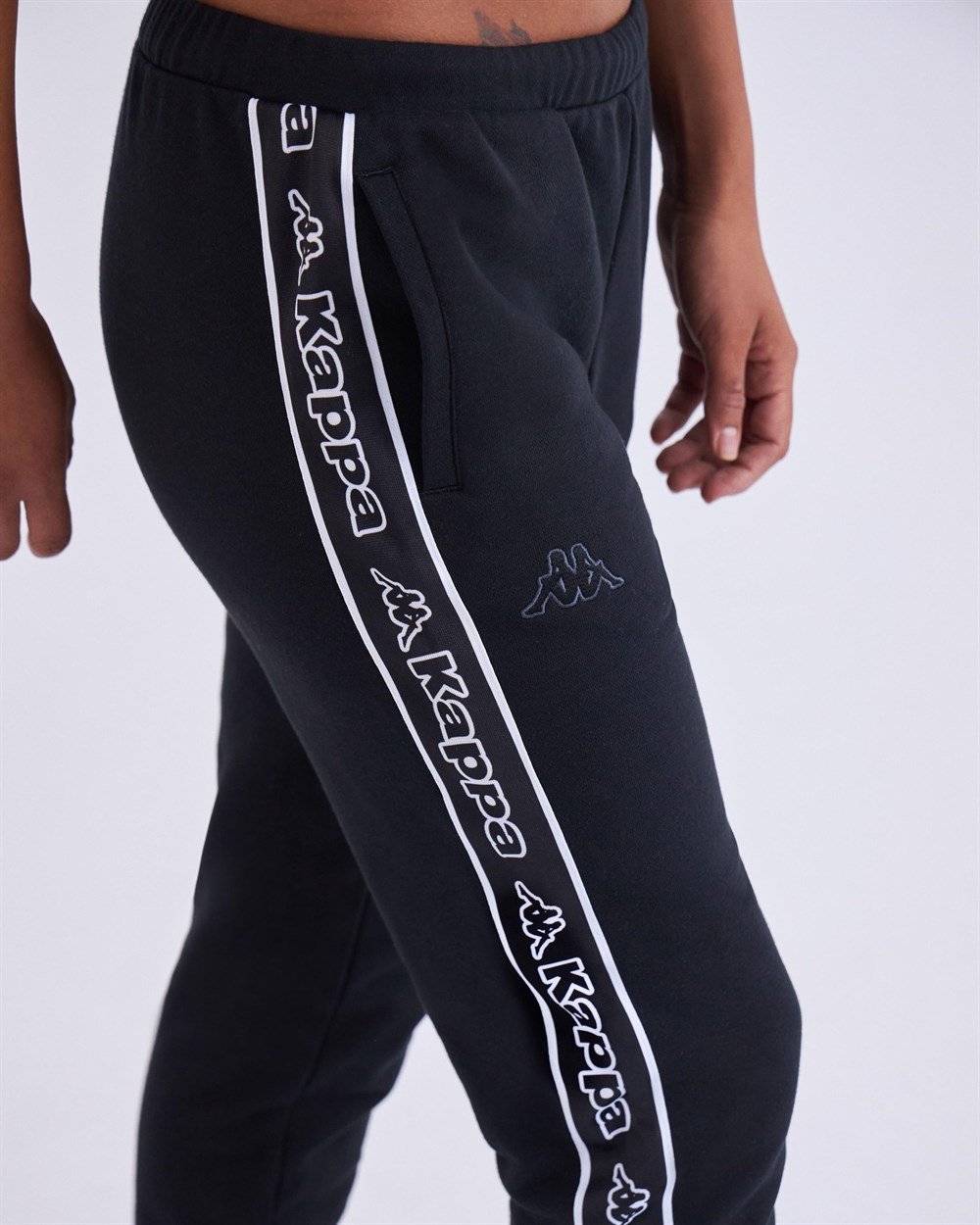 Kappa Logo Tape Alpire Tk Kadın Siyah Antrenman Eşofman Altı - 371E81W-A00