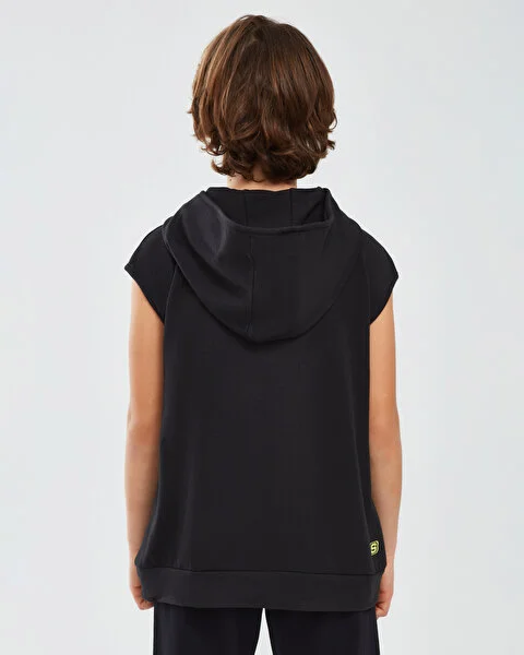 Lightweight Fleece Two Yarn B Sleeveless Hoodie Sweatshirt Çocuk Sweatshirt