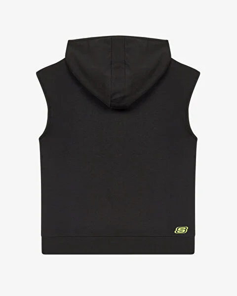 Lightweight Fleece Two Yarn B Sleeveless Hoodie Sweatshirt Çocuk Sweatshirt