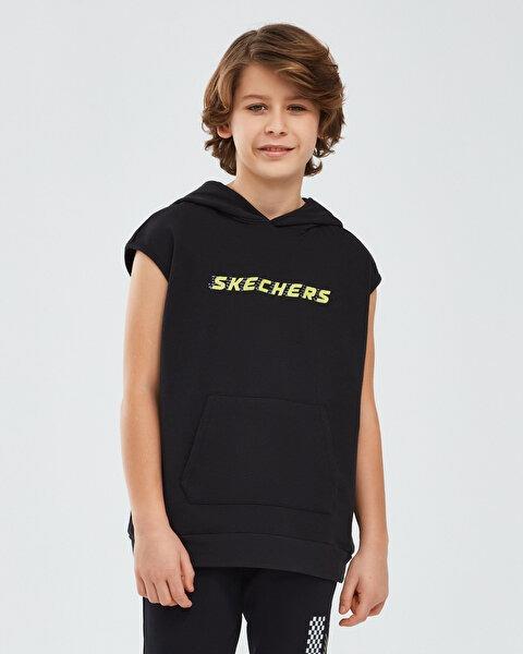 Lightweight Fleece Two Yarn B Sleeveless Hoodie Sweatshirt Çocuk Sweatshirt