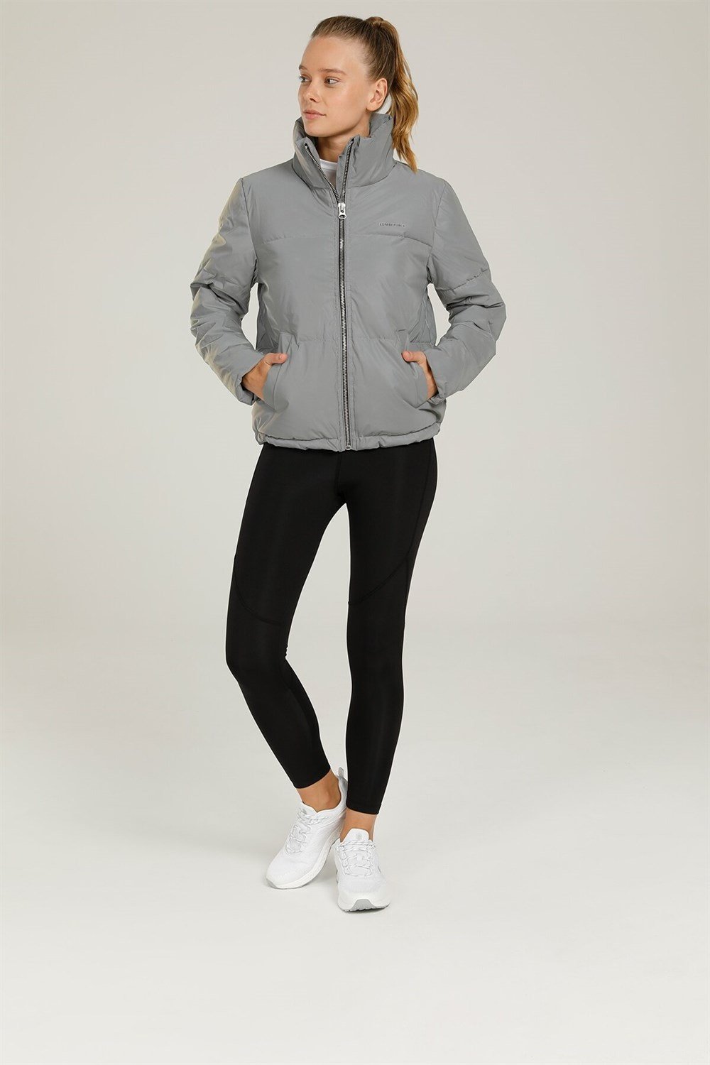 Lumberjack 1W Sn37 Space Coat  1Pr Kadın Gri Kısa Mont -101044549