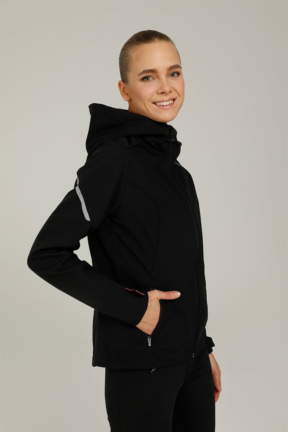 Lumberjack SN144 Harvey Softshell 1Pr Kadın Siyah Polar Ceket - 101044503