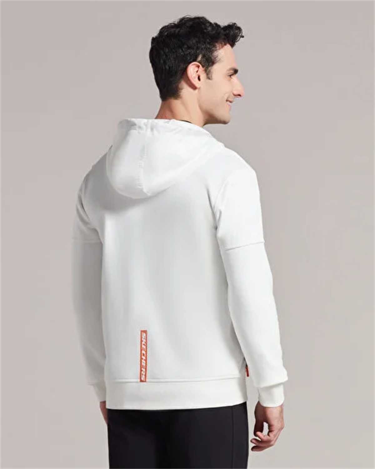 M LW Fleece Pop Up Detailed Full Zip Hoodie Sweatshirt
