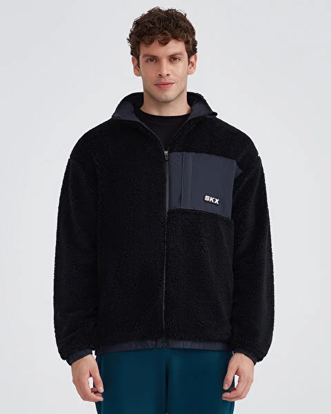 M Outdoor Fleece Full Zip Sherpa Erkek Sweatshirt