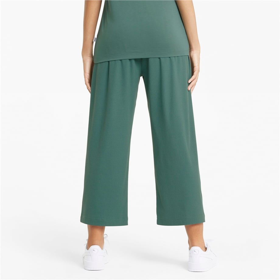 Modern Basics Ribbed Wide Pants Blue Spr