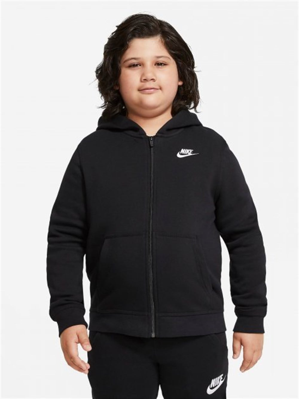 Nike B Nsw Hoodıe Fz Club Çocuk Siyah Sweatshirt - DA5067-011