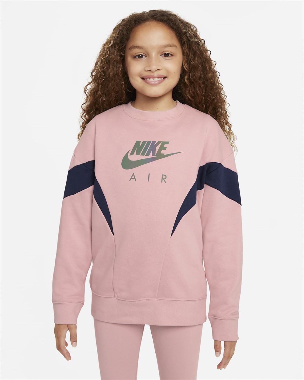 Nike G Nsw Aır Ft Bf Crew Çocuk Pembe T-shirt - DD7135-630