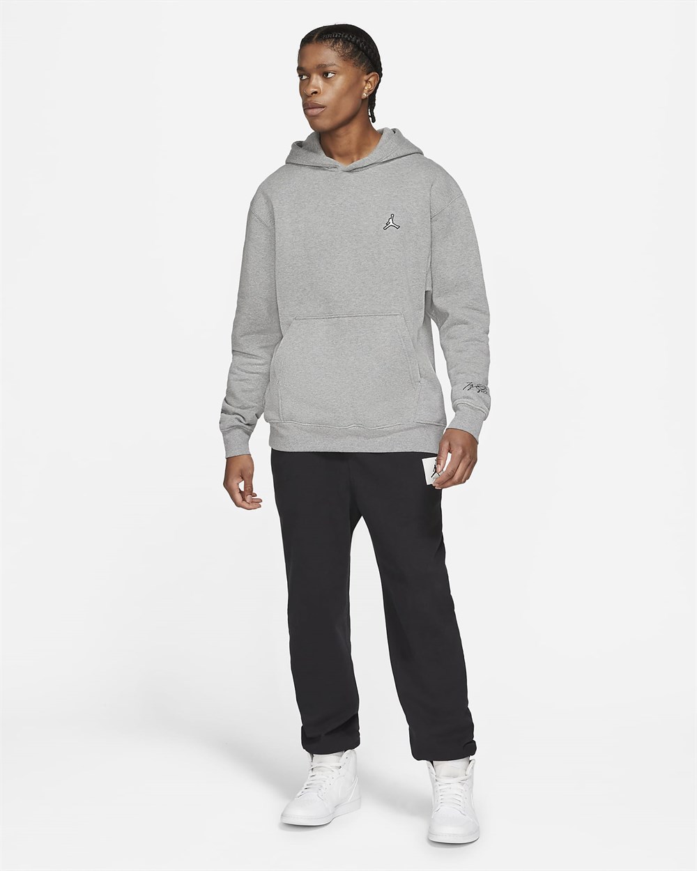 Nike M J Ess Flc Po Hoodıe Erkek Gri Sweatshirt - DA9818-091