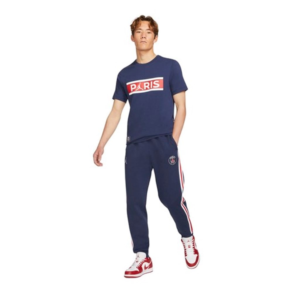 Nike M J Psg Wordmark Tee Erkek Lacivert T-shirt - DB6510-410