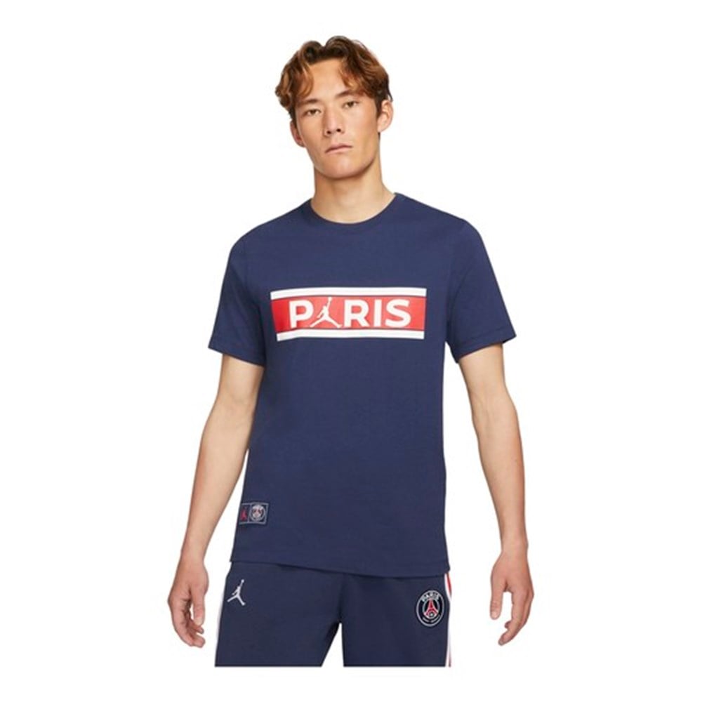 Nike M J Psg Wordmark Tee Erkek Lacivert T-shirt - DB6510-410