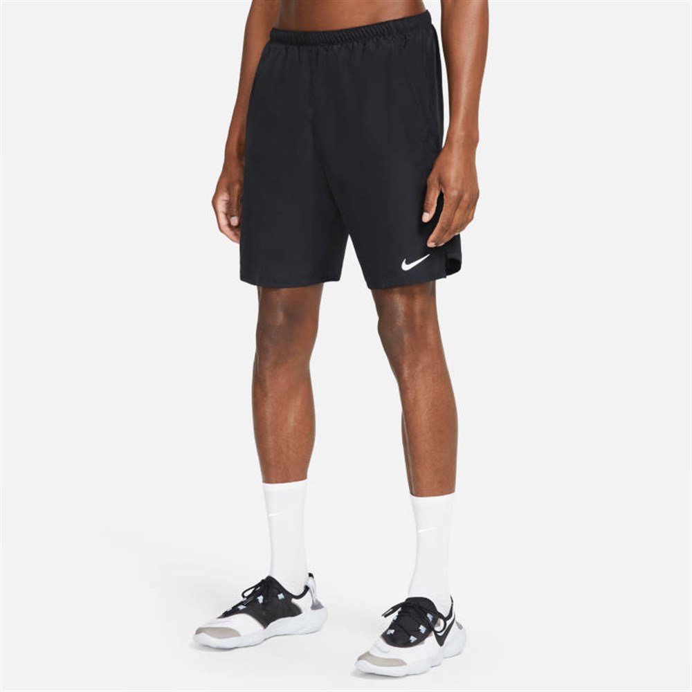 Nike M Nk Df Challenger Short 9Bf Erkek Siyah Şort - CZ9064-010
