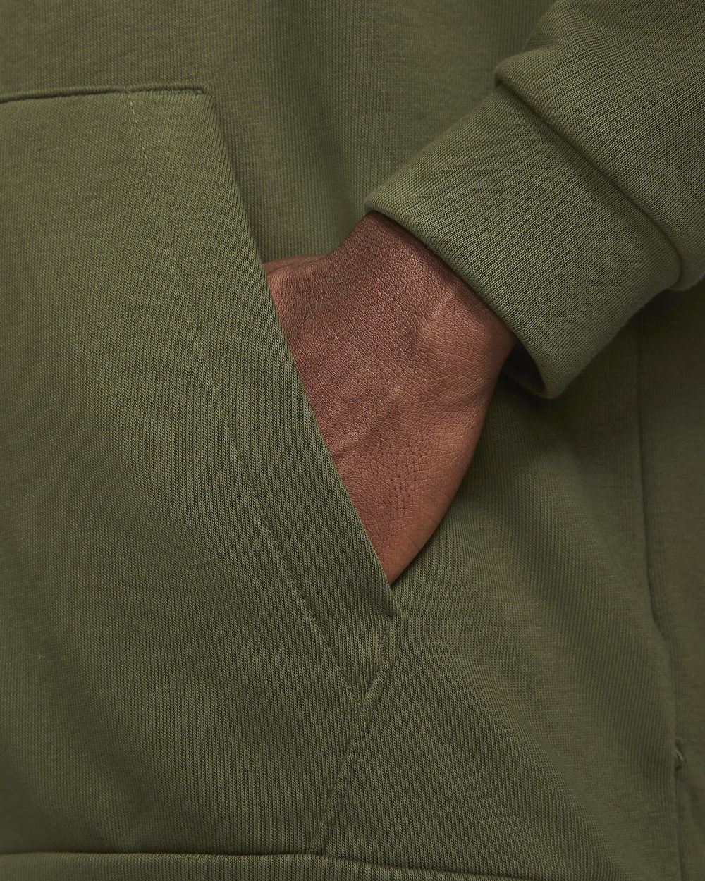 Nike M Nk Df Fz Fa Camo Erkek Yeşil Sweatshirt - DD1733-326