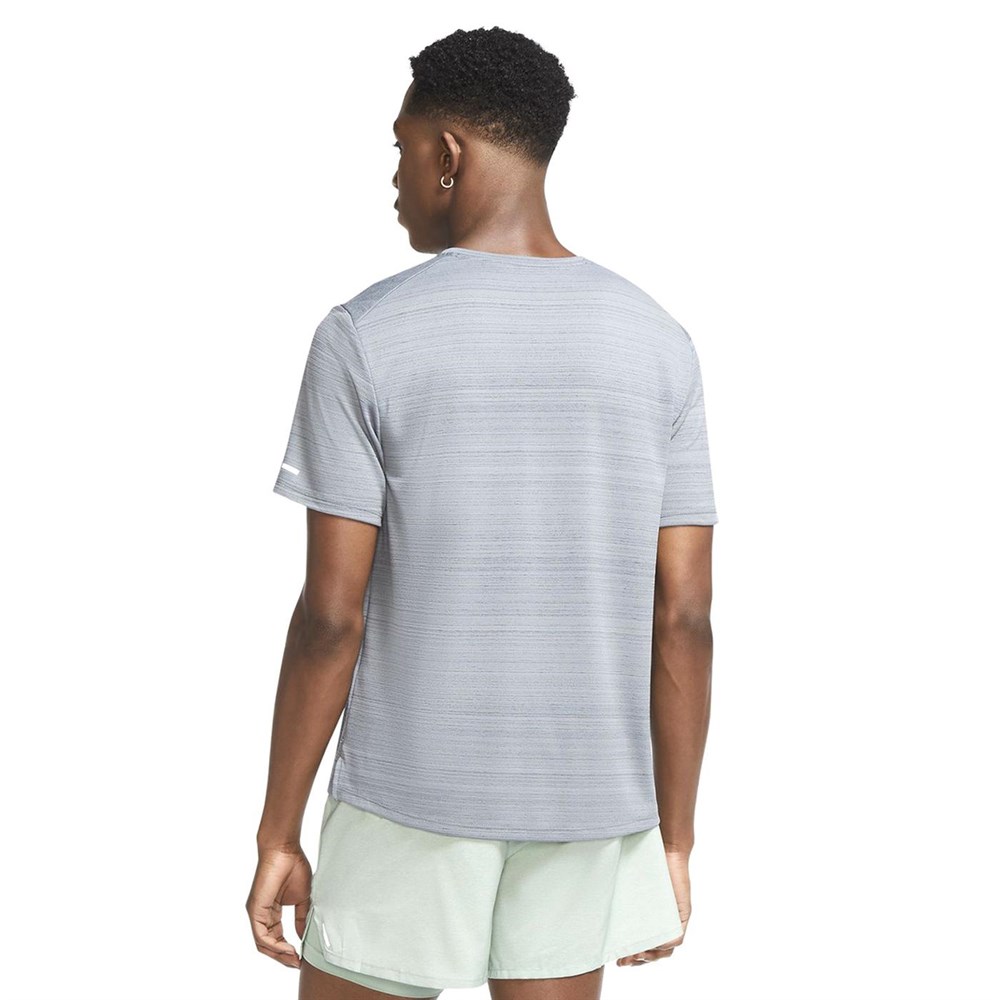 Nike M Nk Df Mıler Top Ss Erkek Gri T-shirt - CU5992-084