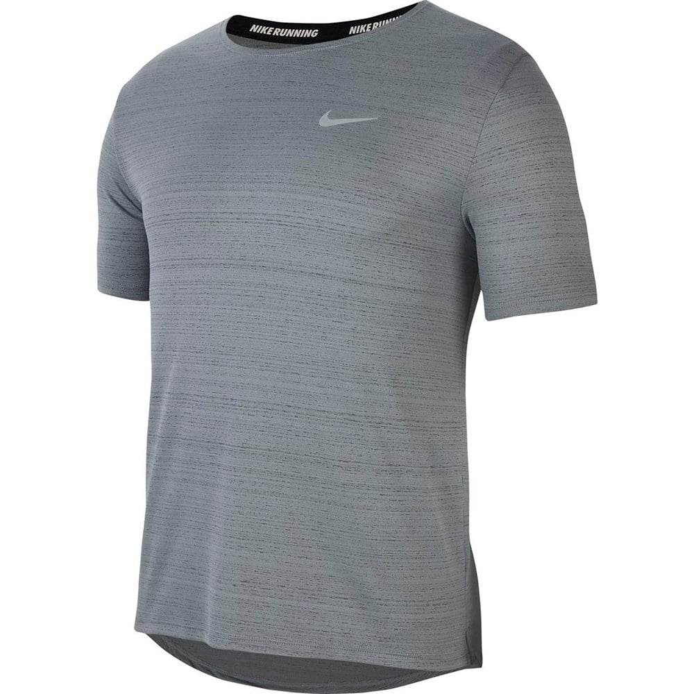 Nike M Nk Df Mıler Top Ss Erkek Gri T-shirt - CU5992-084