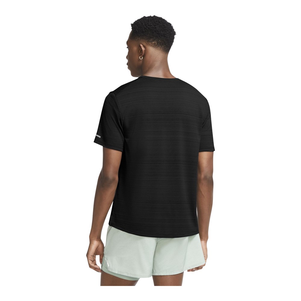 Nike M Nk Df Mıler Top Ss Erkek Siyah T-shirt - CU5992-010