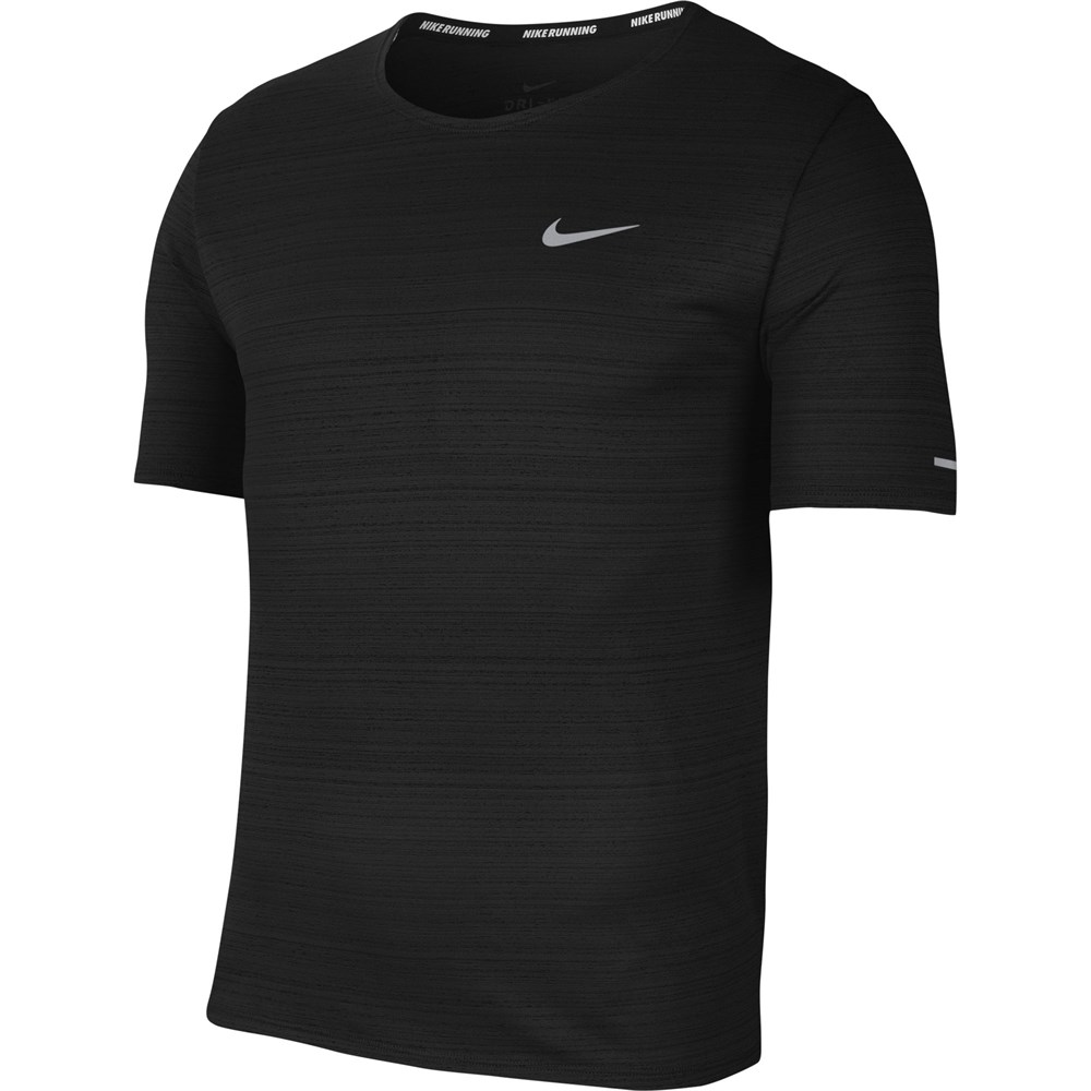 Nike M Nk Df Mıler Top Ss Erkek Siyah T-shirt - CU5992-010