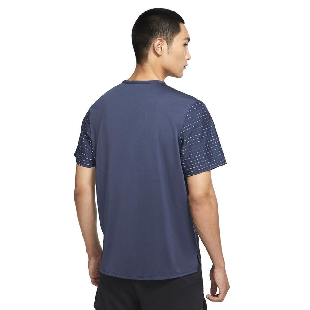 Nike M Nk Df Run Dvn Nv Rıse 365 Ss Erkek Mavi T-shirt - DD4851-437