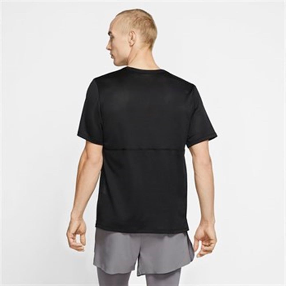 Nike M Nk Df Run Top Ss Erkek Siyah T-shirt - CJ5332-010