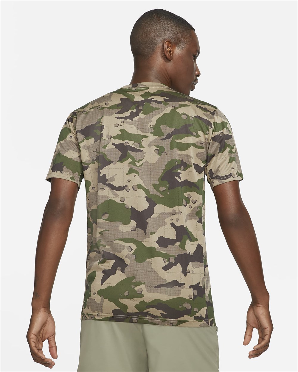 Nike M Nk Df Tee Lgd Camo Aop Erkek Haki T-shirt - DD6886-247