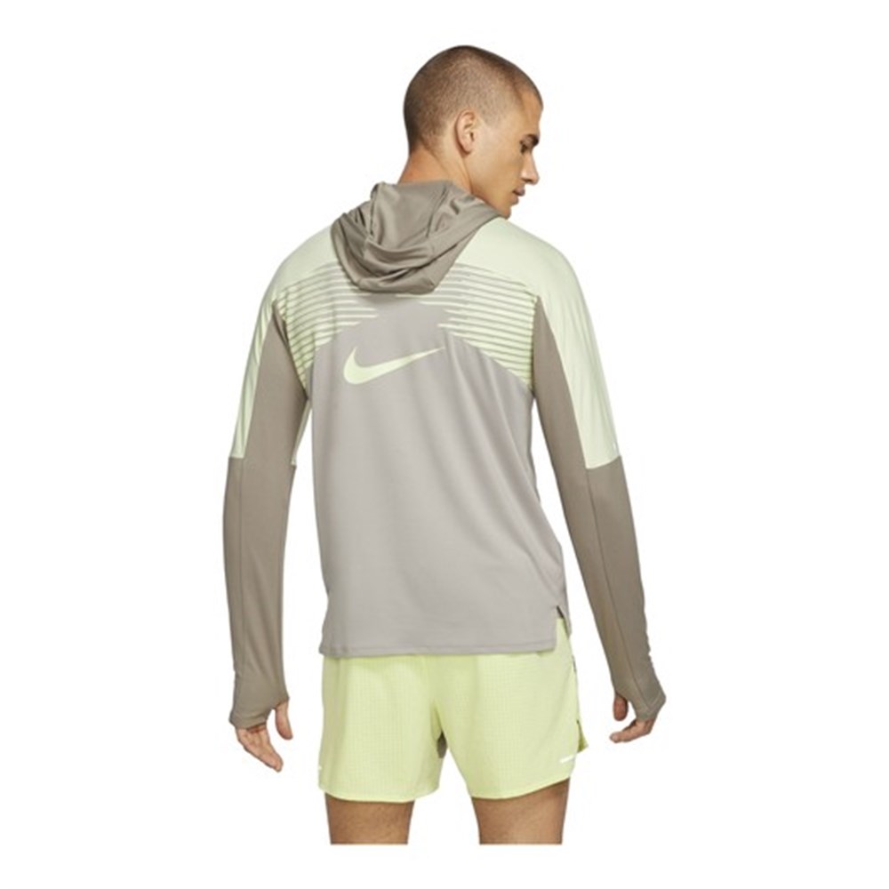 Nike M Nk Df Traıl Elmt Gx Hoodıe Erkek Gri Sweatshirt - DD4580-033
