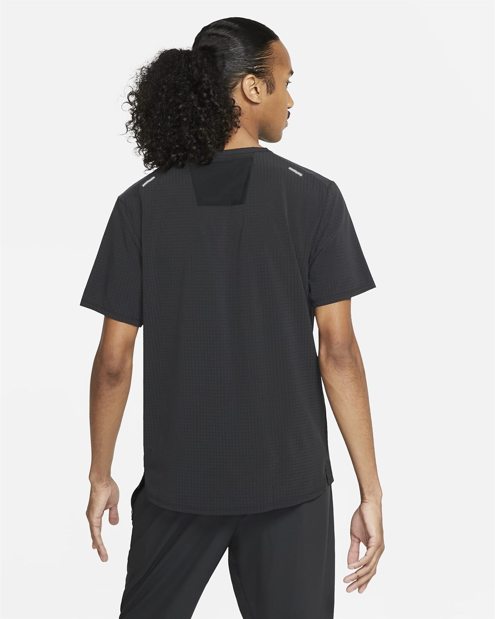 Nike M Nk Df Traıl Rıse 365 Ss Erkek Siyah T-shirt - CZ9050-010