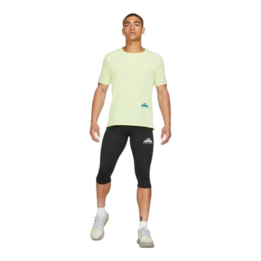 Nike M Nk Df Traıl Rıse 365 Ss Erkek Yeşil T-shirt - CZ9050-303
