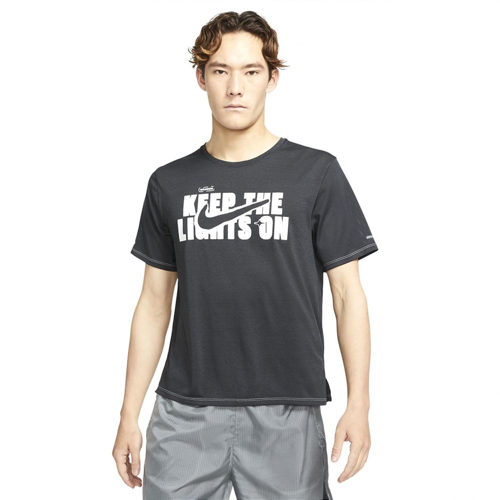 Nike M Nk Df Wr Mıler Gx Ss Erkek Siyah T-shirt - DD5276-045