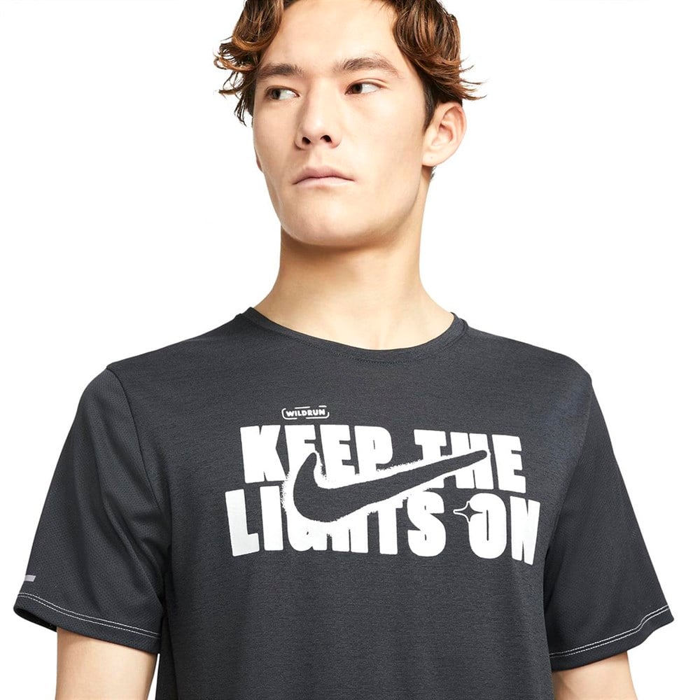 Nike M Nk Df Wr Mıler Gx Ss Erkek Siyah T-shirt - DD5276-045