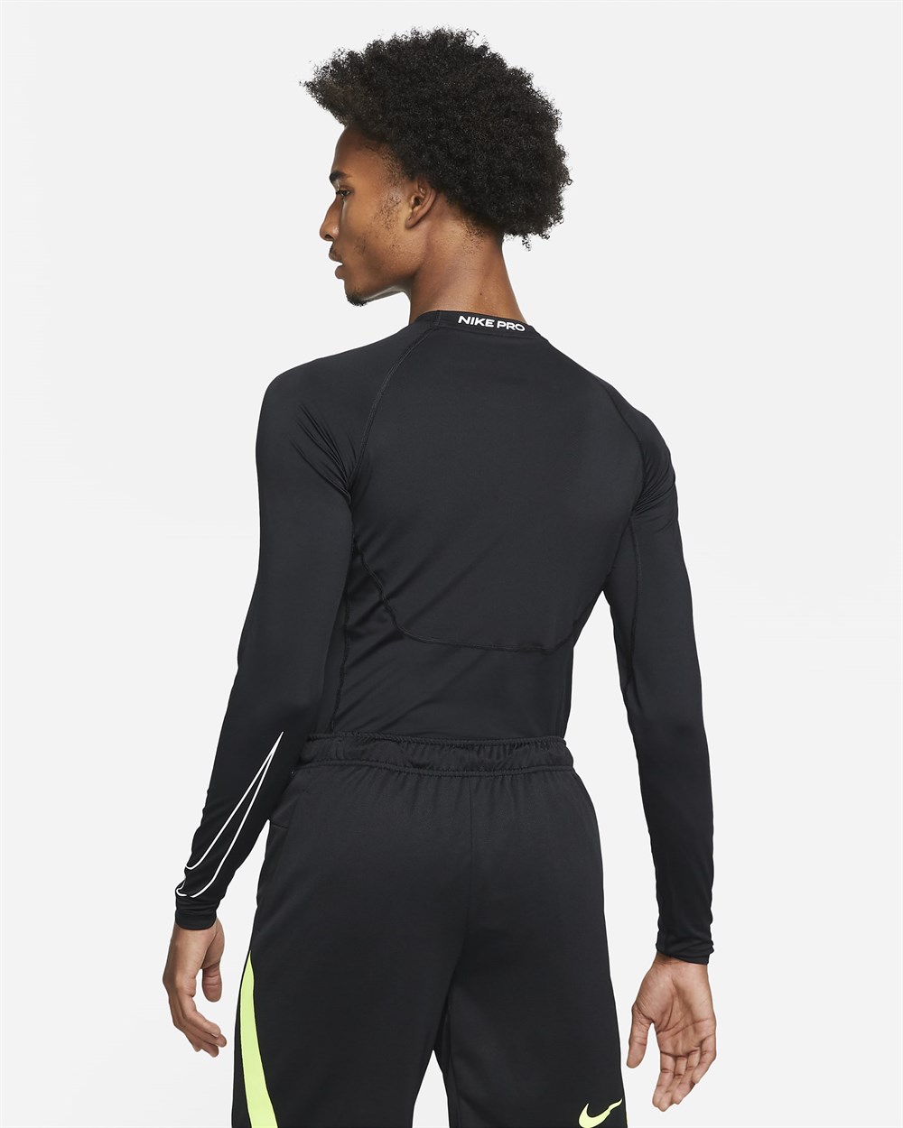 Nike M Np Df Tıght Top Ls Erkek Siyah T-shirt - DD1990-010