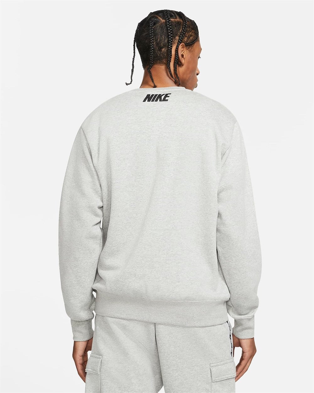 Nike M Nsw Repeat Flc Crew Bb Erkek Gri T-shirt - DM4679-063