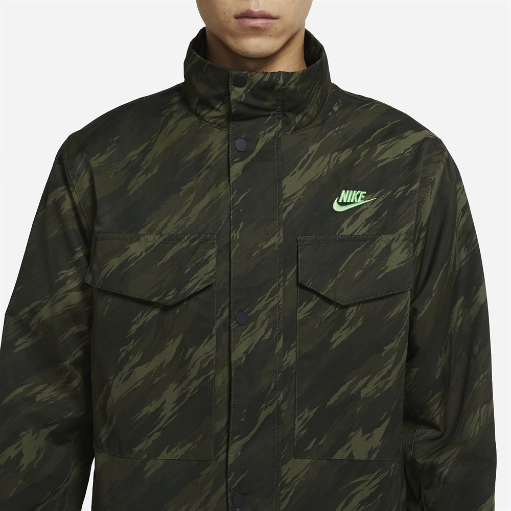 Nike M Nsw Spe+ Wvn Ul M65 Jkt Aop1 Erkek Yeşil Ceket - DD4662-355