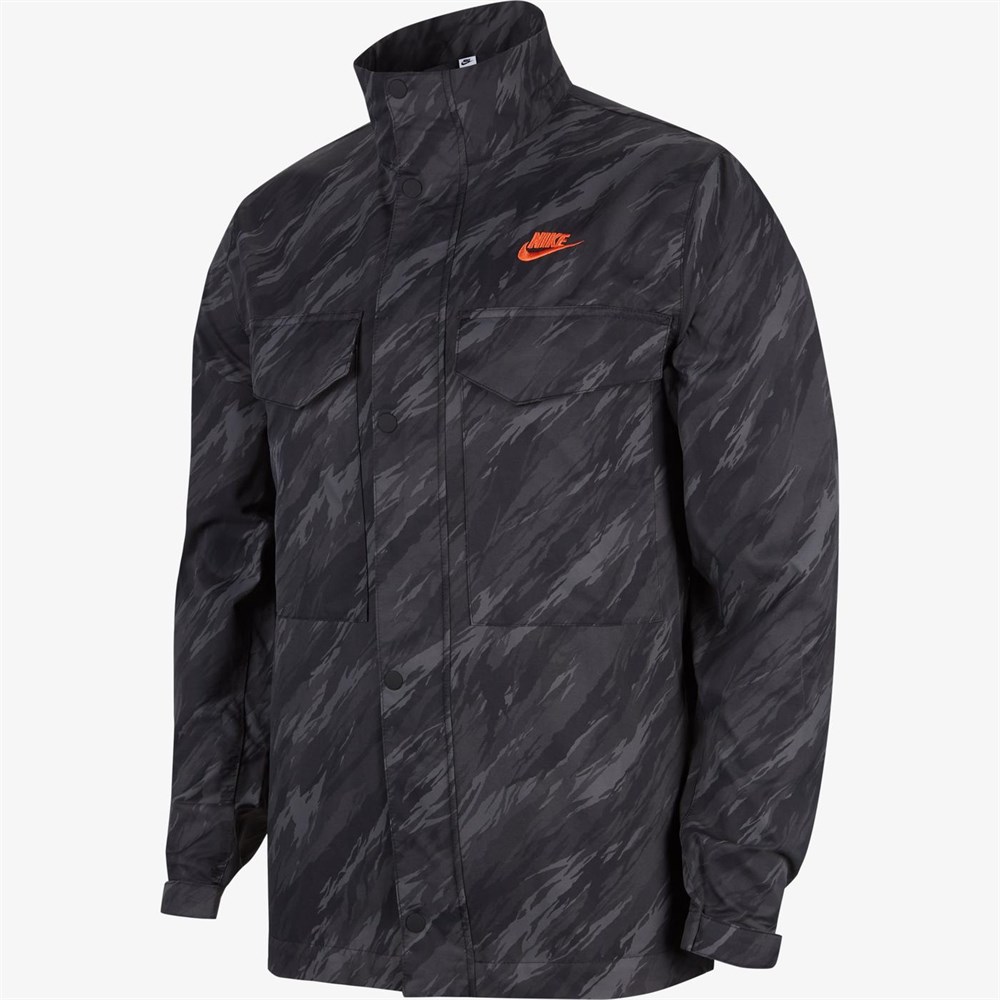 Nike M Nsw Spe+ Wvn Ul M65 Jkt Aop1 Erkek Siyah Ceket - DD4662-010